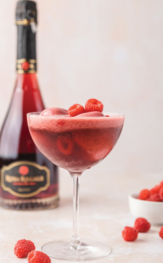 Sparkling Red Sorbet Float