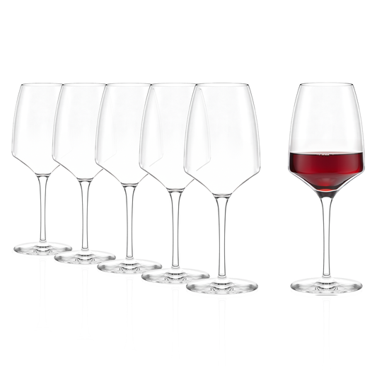 Stölzle Lausitz Red Wine Experience 5 Glasses plus 1  glass containing wine | The Wine Club