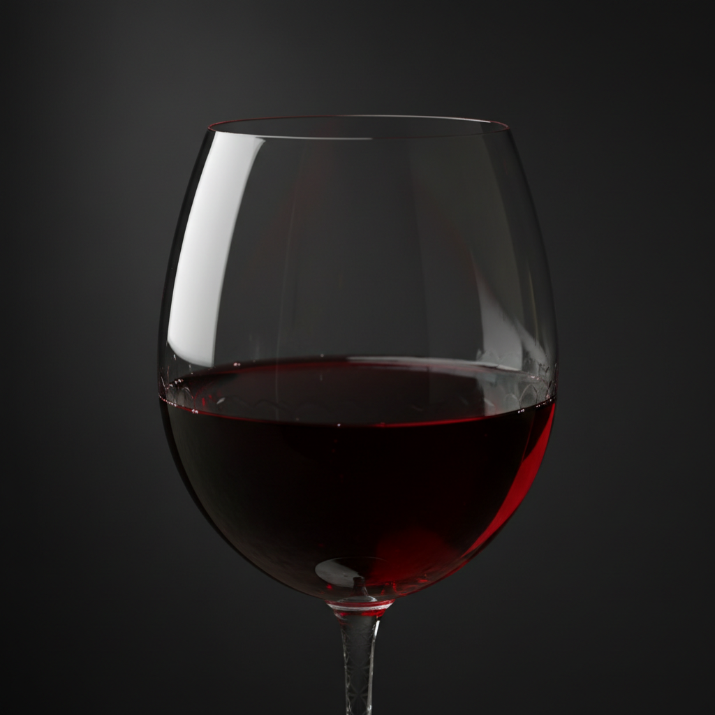 Wine glass — pulled back