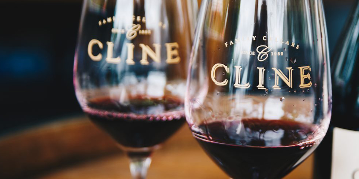 Cline Wine in two Wine Glass | The Wine Club Philippines