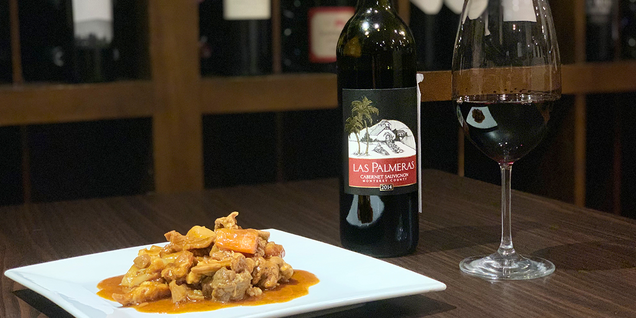 Las Palmeras Cabernet Sauvignon and Menudo | The Wine Club Philippines